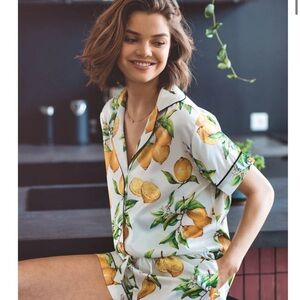 Averie Lemon Print Women's Pajama Set